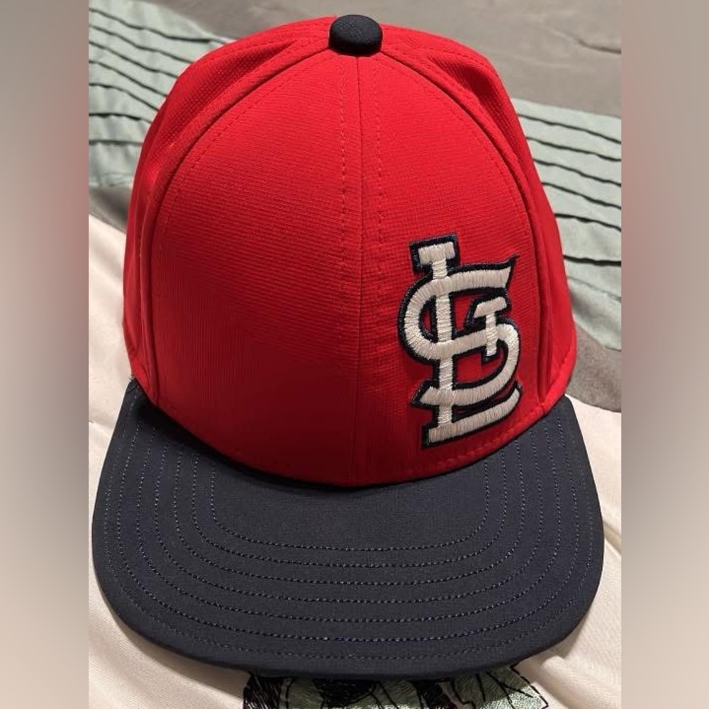Red and Black Baseball Cap with Logo